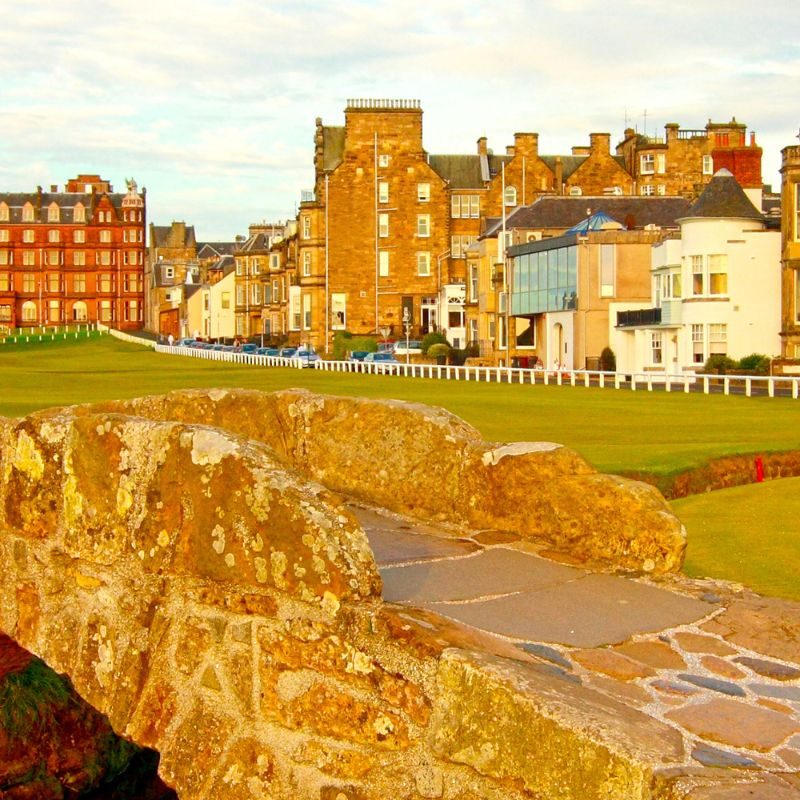 Golf course, Swilcan Bridge, St Andrews.